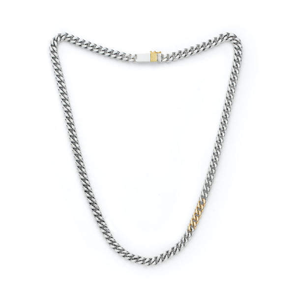 silver925　シルバー　18K　Necklace　ネックレス　Curb Chain　カーブチェーン
