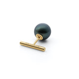 18K　Earring　片耳ピアス　Black Pearl　ブラックパール