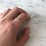 18K　Anchor Chain　Ring　アンカーチェーン　チェーンリング　Combination　コンビネーション　着用