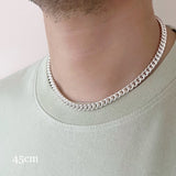 シルバー925　チェーンネックレス　45cm　silver925　Chain Necklace　着用