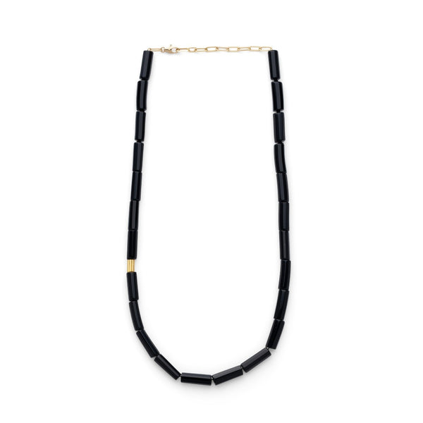 K18　Necklace　Onyx　天然石　ネックレス　オニキス