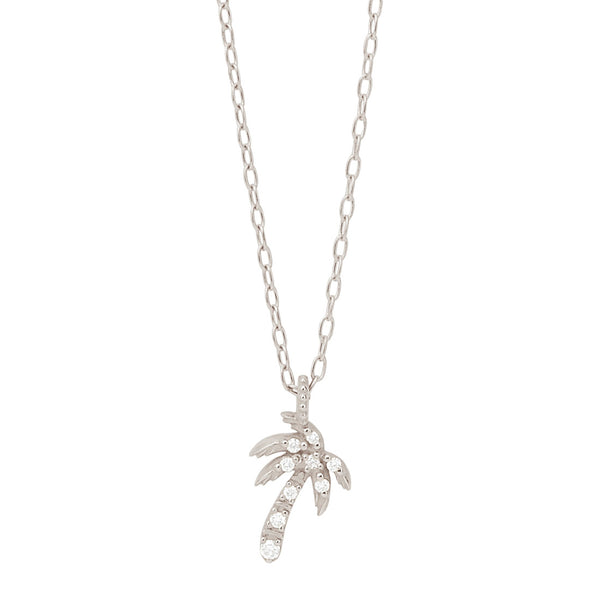 18K　Necklace　ネックレス　Seaside Palm　ヤシの木　ホワイトゴールド