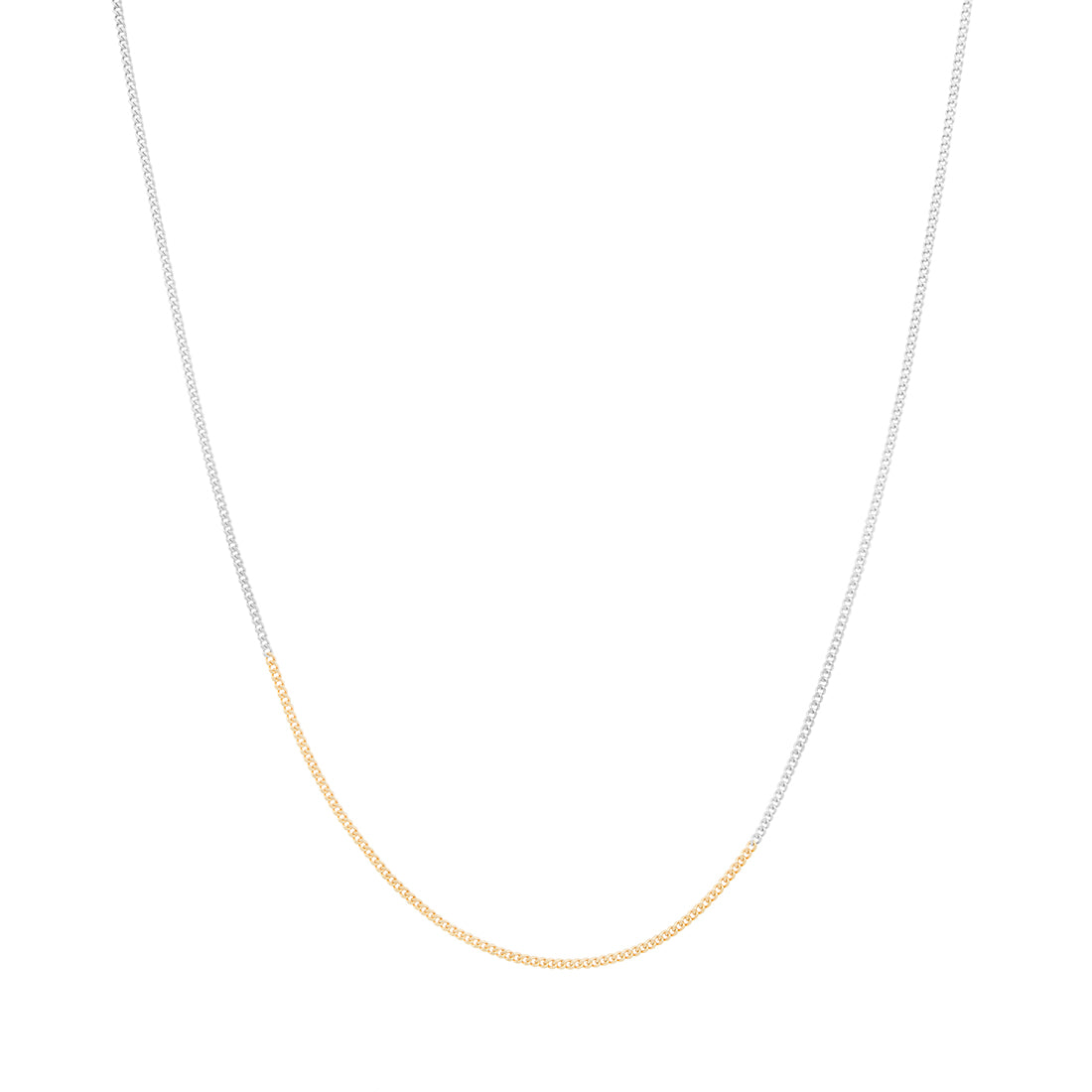 Curb Chain Combination Necklace 1.4mm