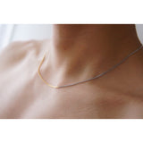 18K silver925 シルバー925 Combination コンビネーション Chain チェーン　Necklace　ネックレス　着用