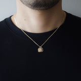 18K　イエローゴールド　Number　Charm　チャーム　着用