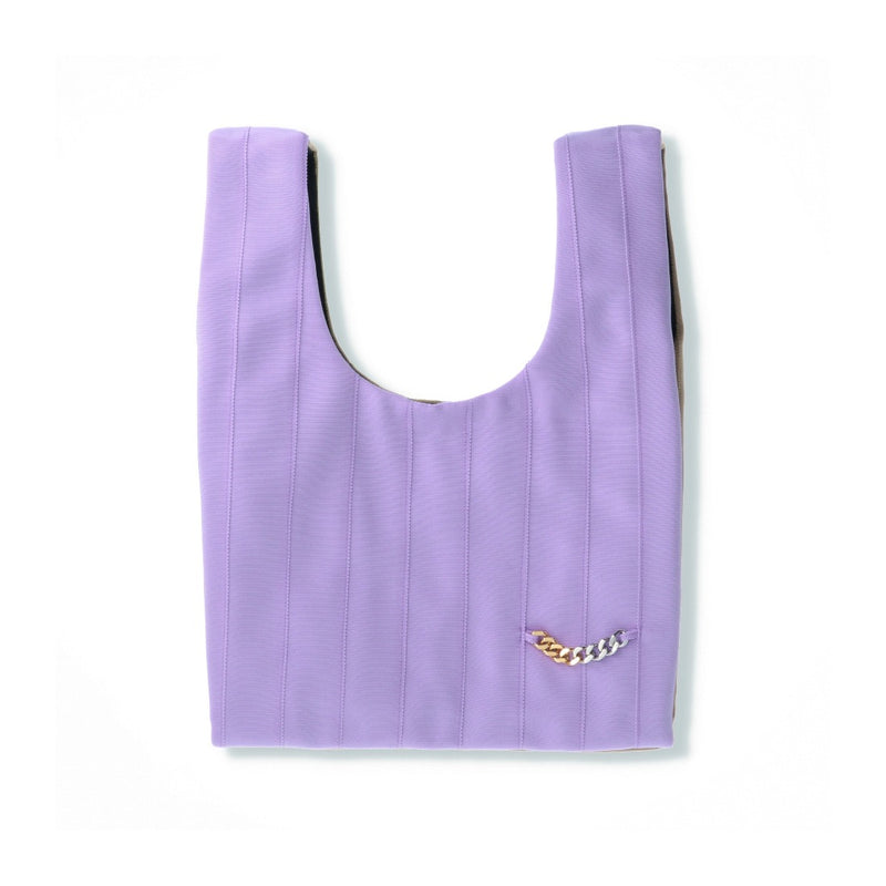 ラベンダー　ベージュ　ショッパーバック　shopper　bag