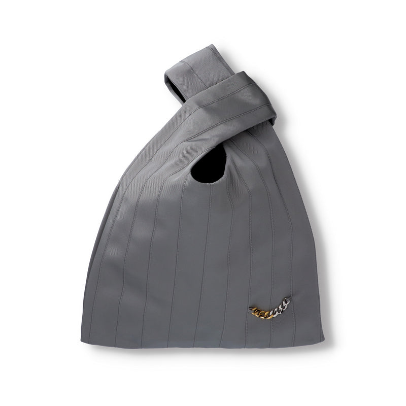 Shopper bag　ショッパーバック　グログランリボン　ミディアムサイズ　GRAY
