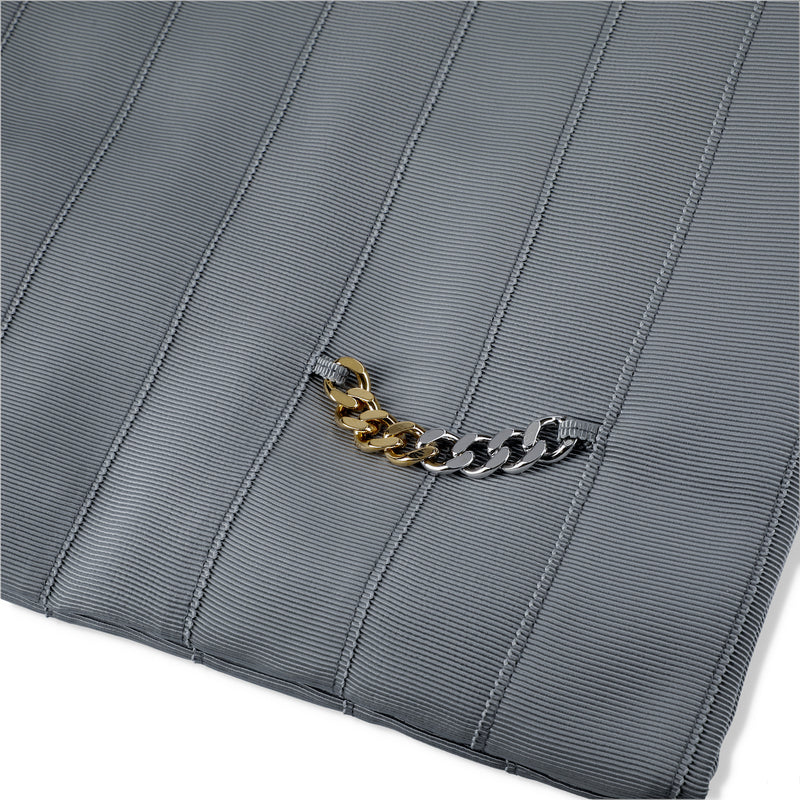 Shopper bag　ショッパーバック　グログランリボン　ミディアムサイズ　GRAY