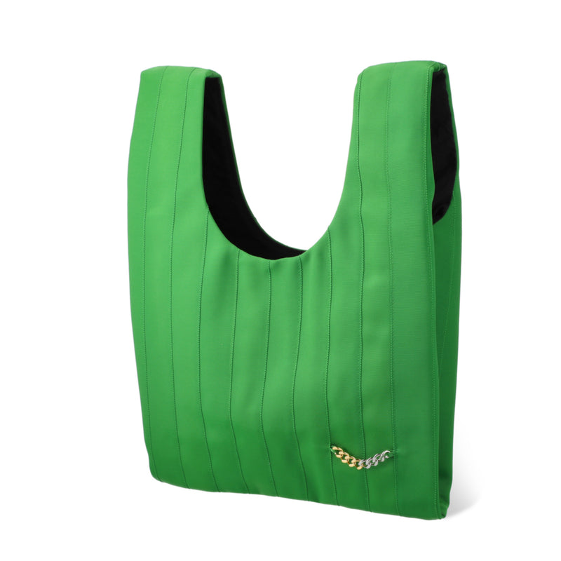 Shopper bag　ショッパーバック　グログランリボン　ミディアムサイズ　GREEN
