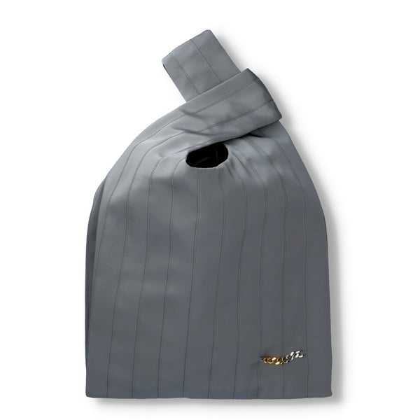 Shopper　bag　グログランリボン　ショッパーバック　ラージサイズ　Gray