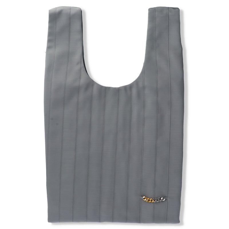 Shopper　bag　グログランリボン　ショッパーバック　ラージサイズ　Gray