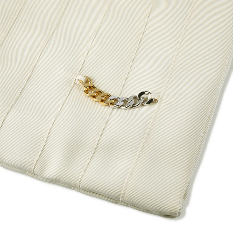Shopper　bag　グログランリボン　ショッパーバック　ラージサイズ　Ivory